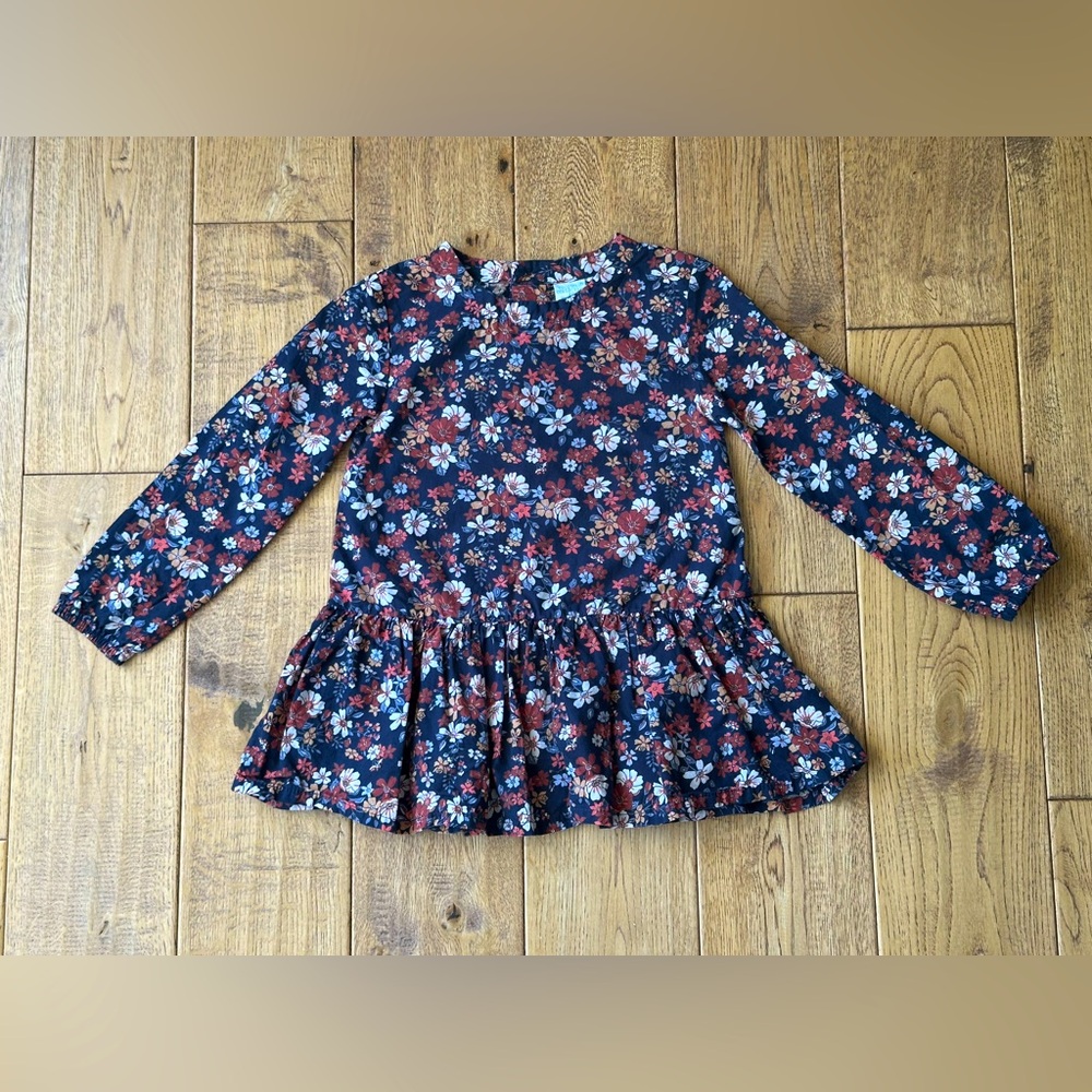 Edgehill Collection Fall Floral Peplum Tunic Top size 3T